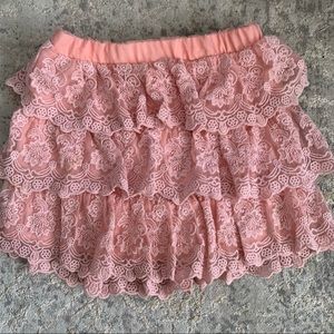 Blush Lace Layered Skirt - size 5T